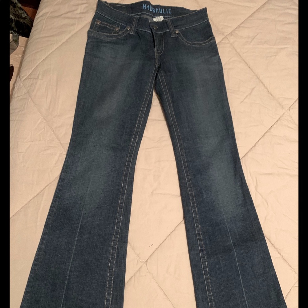 Hydraulic 7 flare denim jeans